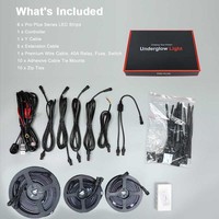 Geräuchertes Schwarz Unterbodenbeleuchtung IP68 Wasserdicht RGBIC LED Auto-Unterbodenbeleuchtung Hochwertiges 6-teiliges Chasing-Unterbodenbeleuchtungsset für Autos