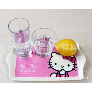 ถาดเสิร์ฟพลาสติกทรงสี่เหลี่ยมลายการ์ตูนเฮลโลคิตตี้ สีชมพู สำหรับใช้ในครัวเรือน - Product Image 2