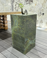 Table d'appoint en marbre vert Victoria du Brésil 100% naturel pour appartement, villa, hôtel, salon, chambre à coucher