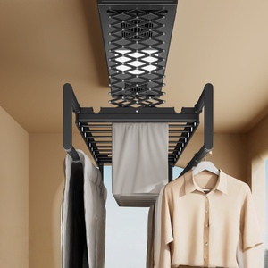 Fully automatic intelligent remote control lifting telescopic household thickened balcony indoor <b>electric</b> <b>drying</b> <b>rack</b> - Product Image 4