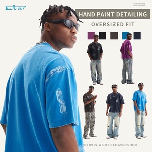 เสื้อยืดโอเวอร์ไซส์สำหรับผู้ชายเสื้อยืดซักกรดซักแบบตามสั่ง - Product Image 3