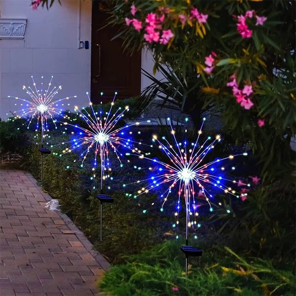 8 modes clignotants colorés solaires 200 LED