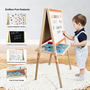 Nieuwe kinderproducten speelgoed kinderartikelen educatief schrijftablet magnetisch tekenbord dubbelzijdig groot ezel voor kinderen - Product Image 4