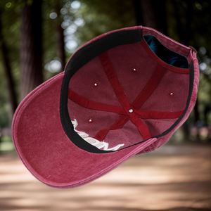 Casquette de baseball vintage en coton lavé à 6 panneaux avec logo brodé 3D personnalisé - Product Image 6