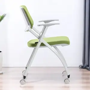เก้าอี้ห้องฝึกอบรมพับได้ทันสมัยของโรงเรียน เก้าอี้พับได้ ทนทานและมีสไตล์สําหรับใช้ในห้องเรียน