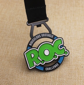 เหรียญกีฬาวิ่งเสมือนจริงพร้อมที่เปิดการแข่งขันแบบกลวงชุบนิกเกิลสีดำตามสั่ง - Product Image 1