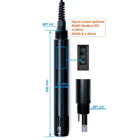 Sonde de qualité de l'eau en ligne avec capteur d'ions remplaçable, détecteur d'ammoniac, d'azote, de nitrite, de fluorure, de calcium, de plomb, de cuivre, d'argent, RS485
