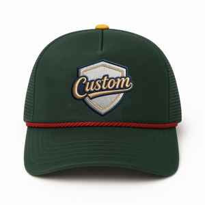 Nueva gorra de béisbol deportiva con patrón de trébol de 5 paneles para conductor de camión para hombres 100% malla de algodón bordado de protección solar para exteriores - Product Image 6