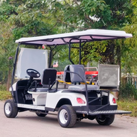 Ambulance d'urgence avec civière, petite mini ambulance électrique à batterie lithium 72V, voiturette de golf