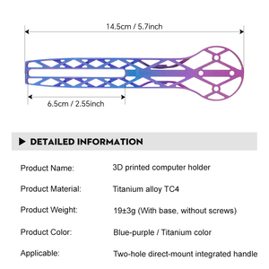 <span class=keywords><strong>TOSEEK</strong></span> 前置支架，3D打印TC4钛合金，超轻延长支架，山地车公路车车把电脑支架 OEM ODM - Product Image 2