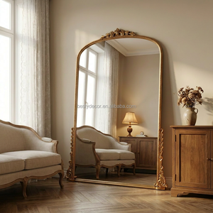 Miroir <span class=keywords><strong>sur</strong></span> <span class=keywords><strong>pied</strong></span> de luxe vintage avec cadre décoratif français antique, pleine grandeur, pour chambre à coucher, OEM ODM - Product Image 3