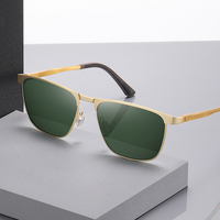 Lunettes de soleil polarisées carrées en aluminium et magnésium pour homme, lunettes de soleil de conduite UV400 pour hommes, verres TAC, Gafas De Sol Polarizadas