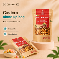 Sachet Doypack Recyclable Personnalisé avec Fenêtre Transparente pour Emballage de Noix Mixtes (Amandes, Noix de Cajou, Noix, Fruits Secs)