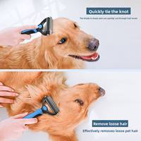 Brosse de toilettage double face en acier inoxydable pour animaux de compagnie, démêlante et anti-poils, pour chats, chiens et petits animaux, utilisation en salle de bain