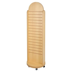 Hikuya MDF xoay slatwall hiển thị đứng với kim loại <span class=keywords><strong>4</strong></span> bên xoay hiển thị đứng Gondola kệ cho cửa hàng mua sắm - Product Image 2