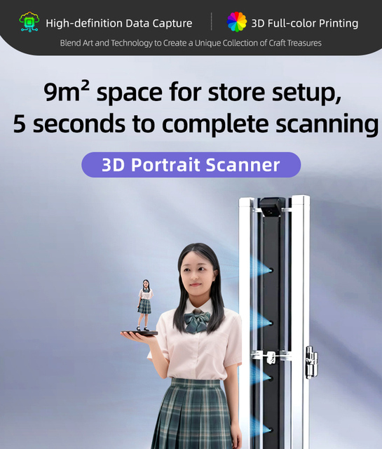BodyScan Pro 360° Fast 3D Scanner | Ultra High Precision Full Color Human Body Scanner for 3D Printing