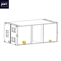 Pat KS28 Dual 18 pouces, subwoofer passif professionnel en contreplaqué de bouleau, néodyme, 4 ohms d'impédance, 2400W de puissance, étanche