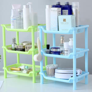 ชั้นวางของในห้องน้ำพลาสติกหนา รูปทรงสี่เหลี่ยม วางได้อิสระ หลายชั้น สำหรับห้องครัว ห้องนอน ห้องนั่งเล่น - Product Image 2