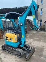 Venta caliente mini excavadoras usadas KUBOTA U17 con precio barato mini excavadora de orugas usada flexible KUBOTA U17