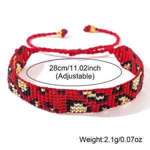 Bracelet en perles de rocaille léopard Miyuki Moyamiya, Pulseras, bracelet tissé, bijoux personnalisés, bracelet fait main au crochet, bracelets de couple - Product Image 2