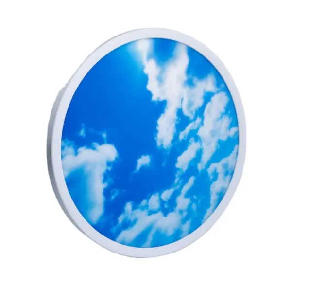 Potência 48 W luz colorida redonda ajustável em três cores azul céu branco nuvem redonda