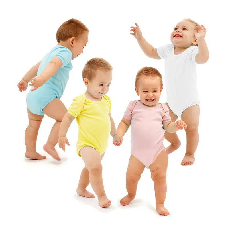 100% Cotton short sleeve romper baby clothes white custom baby onesie plain unisex baby rompers