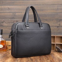 Nouvelle Arrivée : Sac de Bureau en Cuir Véritable Motif Litchi, Porte-documents pour Ordinateur Portable en Cuir de Vachette Grainé