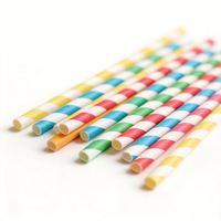 Pailles à jus jetables en pulpe de bambou VVG Custom 140/197/210/240 mm, 100 % compostables et biodégradables, 250 pièces/boîte