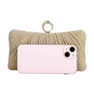 Nuova <span class=keywords><strong>Borsa</strong></span> da Sera per Donna, Clutch Elegante per Feste, Abbinamento Quotidiano, Semplicità Urbana in Poliestere con Decorazione <span class=keywords><strong>a</strong></span> Cristallo - Product Image 3