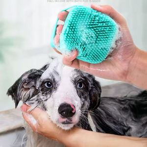 Best Selling Products <b>Pet</b> Cleaning Bath Supplies <b>Pet</b> Massage <b>Brush</b> Shampoo Dispenser Dog Bath <b>Brush</b> - Product Image 5