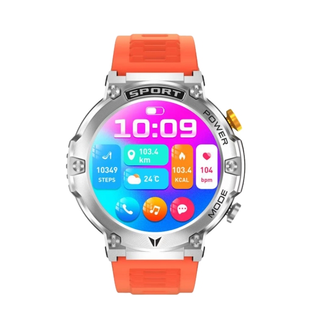 New Iso Ip68 Waterproof Android Sports Smart Watch With Amoled Full Touch Screen and Dynamic Heart Rate Zinc Alloy Case