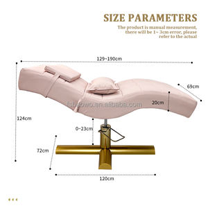 Modern Demir Güzellik Salonu S Şeklinde Katlanabilir Yüz Bakım Yatağı ve Ayarlanabilir Pembe Güzellik Koltuğu - Product Image 2