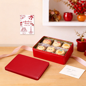 Boîte à biscuits personnalisée <span class=keywords><strong>en</strong></span> métal avec couvercle, boîte à biscuits <span class=keywords><strong>en</strong></span> métal de 500 g, emballage de biscuits, boîte cadeau personnalisée avec logo imprimé - Product Image 3