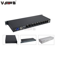 VSHOW DSP08 DMX Splitter Penguat Sinyal 8 Port DMX Splitter Mesin Panggung DMX Splitter untuk Pernikahan DJ Pesta/Pengontrol Disko