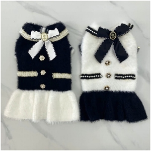 Vêtements d'été solides pour animaux de compagnie pour chiens vêtements de chat pour Yorkie poméranien maltais caniche Schnauzer chiot chien Costumes pour filles - Product Image 2