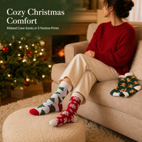Chaussettes de Noël à motif de sapin de Noël et de flocon de neige, bord côtelé, antibactériennes, usage quotidien, cadeau d'hiver