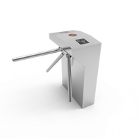 Système de contrôle d'accès biométrique vertical avec reconnaissance faciale, code QR, barrière, tringle tournante, en acier inoxydable IP54