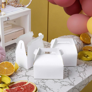 Fabrik-OEM Weiße Geschenkboxen mit Griffen aus Recyclingmaterialien & Schaumstoffeinlage für Hochzeit, Geburtstag, Babyparty - Product Image 6