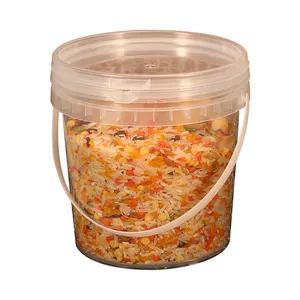 Wholesale UMETASS High Quality 500ML Food Grade Transparent Plastic Bucket With Lid Customized Pattern