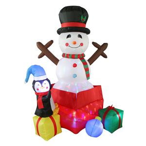 Bonhomme de Neige Gonflable de Noël, Décoration Gonflable de Noël avec