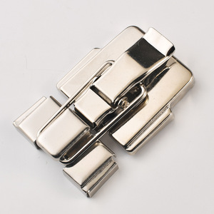 Metal Latch Nickel Plated Silver Color <b>For</b> Toolbox Handbag Luggage Hardware Accessory - Product Image 2