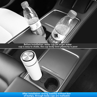 Bilusi vente chaude accessoires d'intérieur de voiture accoudoir universel contrôle Central Model3/y support de verre d'eau de voiture avec plateau de fumée de voiture
