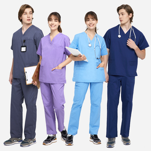 2024 uno scrub ospedaliero Unisex comode divise chirurgiche stampate in Spandex manica corta abiti da <span class=keywords><strong>infermiera</strong></span> modello OEM - Product Image 1