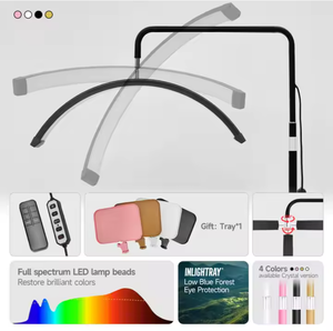 Lampada Professionale a Mezzaluna per Extension Ciglia, Luce LED da Terra Dimmerabile per Salone di Bellezza e Tatuaggi, Vendita all'Ingrosso - Product Image 3