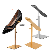 Présentoir à talons hauts de comptoir de magasin de détail présentoir à chaussures en acier inoxydable