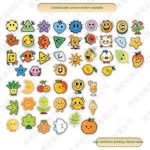 Adesivi Premio Cartoon Doodle, Set da 50 Pezzi, Impermeabili in PVC Fustellati, Kawaii Personalizzati Decorativi per Regali Bambini, Artigianato e Aula - Product Image 2