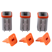 ECU Automotive Auto Cable Conector Macho Hembra Terminales Deutsch DT Conector Kit 6 Pin Gris Conector