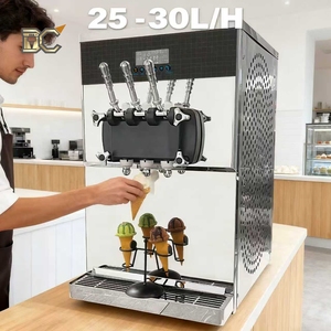 Commercial Automatic 3 Flavors Soft Ice Cream Machine With Air Pump Table Top Ice Cream Maker Gonly Maquina De Helado Suave - Product Image 1