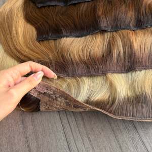 Extensions de <span class=keywords><strong>cheveux</strong></span> naturels Remy vierges doublement étirés de qualité supérieure Halo à clipser, modèle 2026, <span class=keywords><strong>les</strong></span> plus vendues - Product Image 2