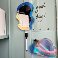 Tableau blanc magnétique, miroir de casier magnétique nuage et porte-stylo magnétique pour accessoires de casier scolaire vente en gros